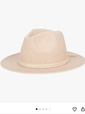 San Diego hat co Beige Wide-Brim Felt Fedora Hat